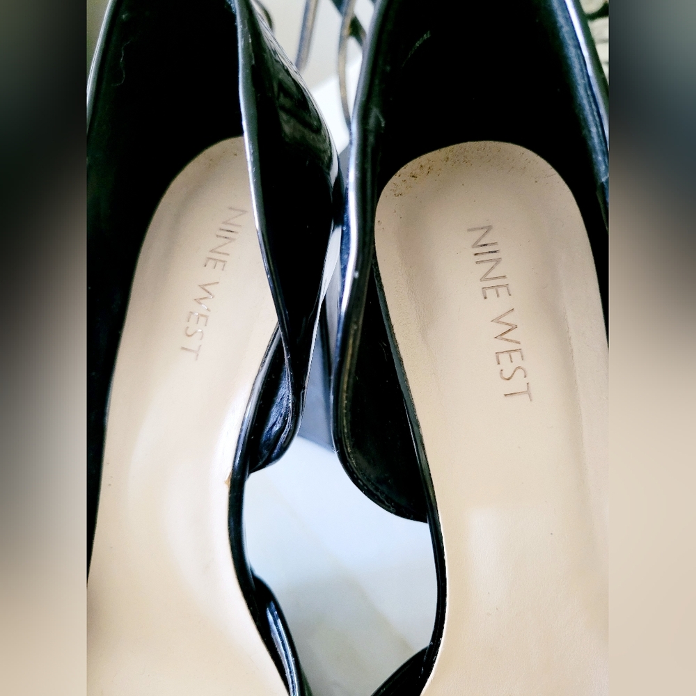 Nine West Elegant Black Women's Patent Heels Business/Office/Carrer 8.5 - Picture 2 of 15
